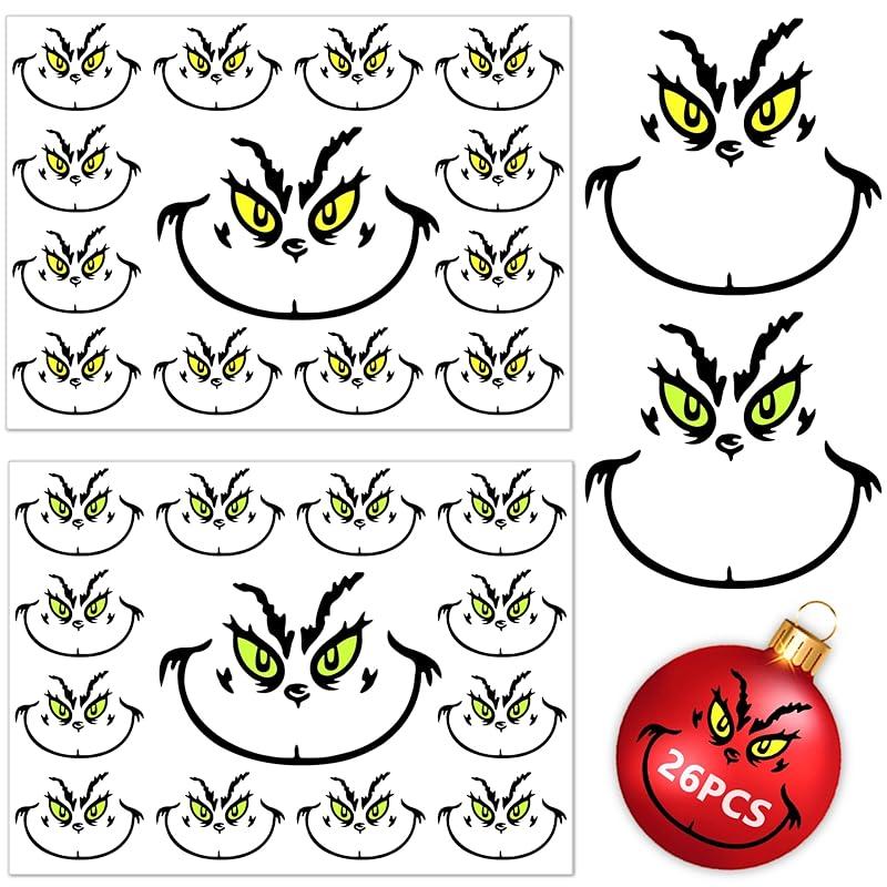Festive Fun Awaits with These 26 PCS Christmas Face Stickers!