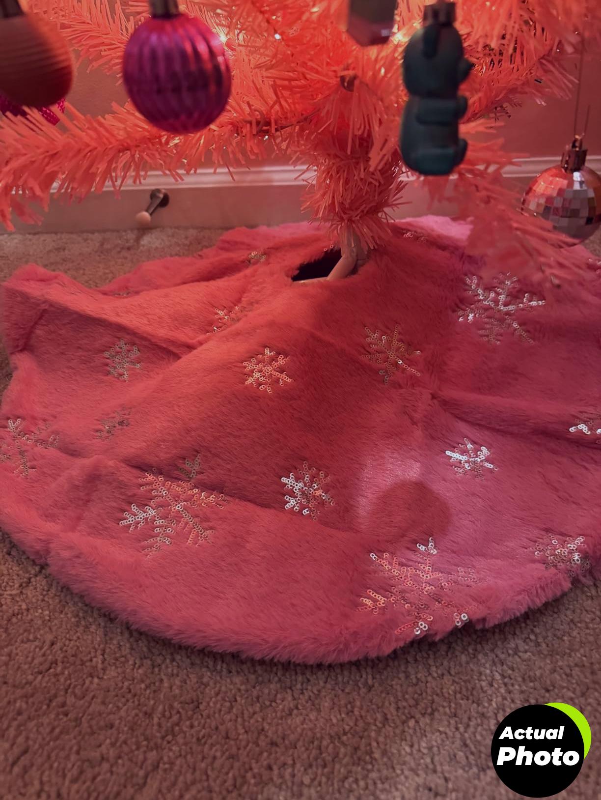 36-inches-christmas-tree-skirt-faux-fur-gold-sequins-foto-1