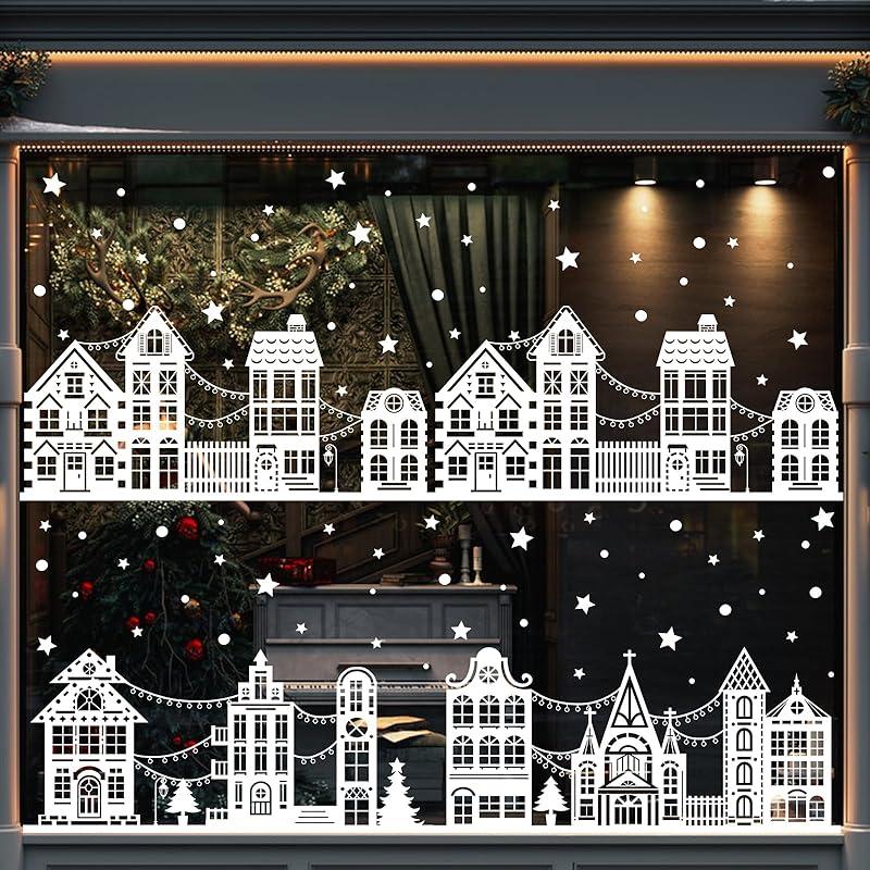 Charming 72″ Christmas Window Clings for Festive Holiday Decor