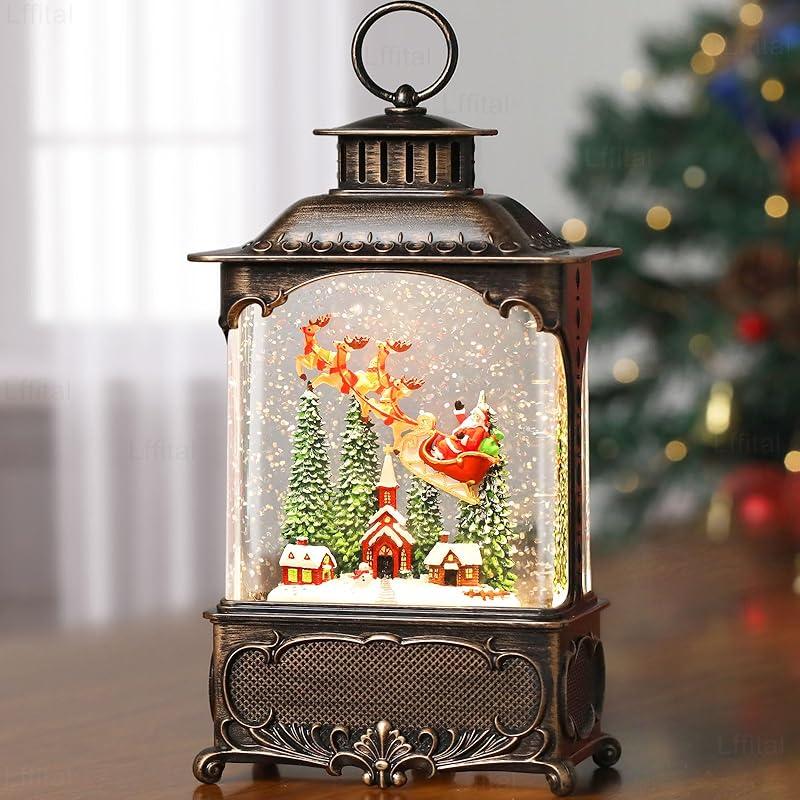 Charming Christmas Snow Globe Lantern Adds Whimsy to Holiday Decor