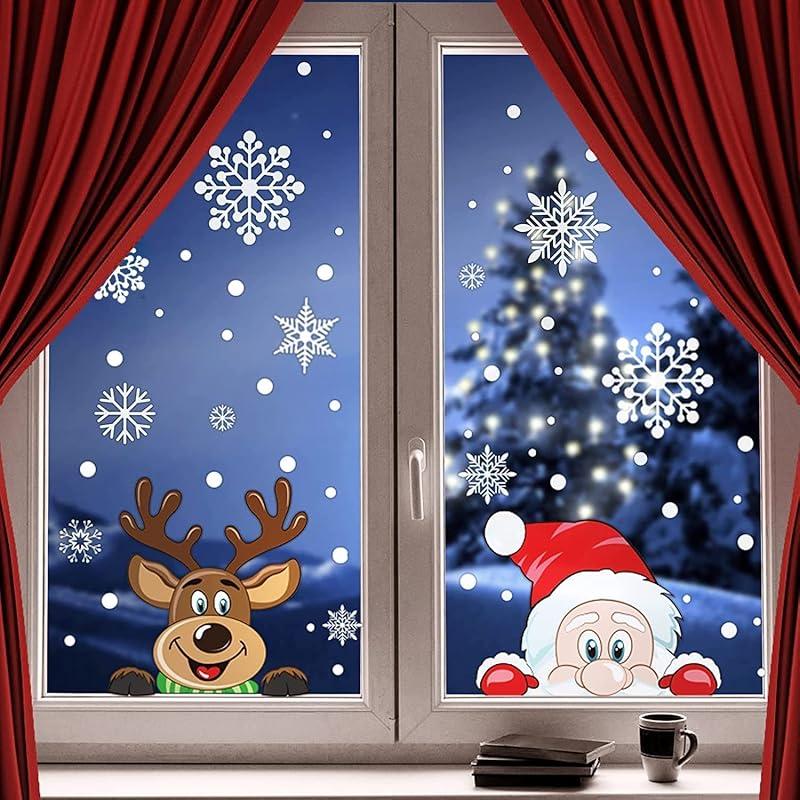 Transform My Windows with 300 PCS of Festive Christmas Snowflake Stickers