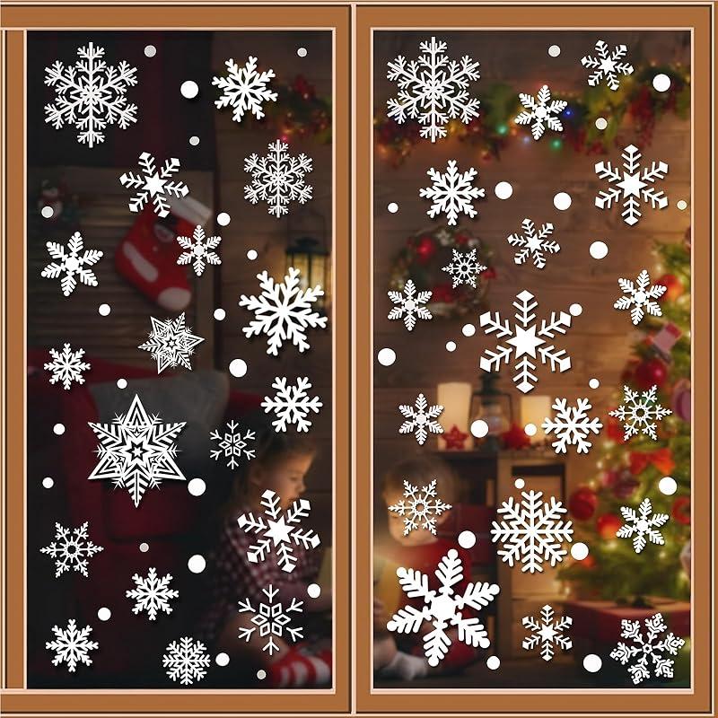 Transform Your Space with 449PCS+ Christmas Snowflake Decals!