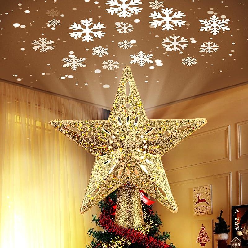 Transform Your Holiday Decor with the Christmas Star Tree Topper Projector