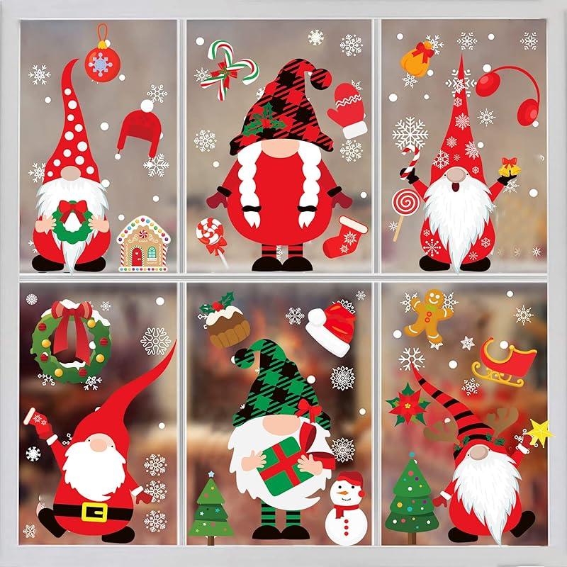 Festive Cheer Unleashed: Funnlot Christmas Window Decals Delight!