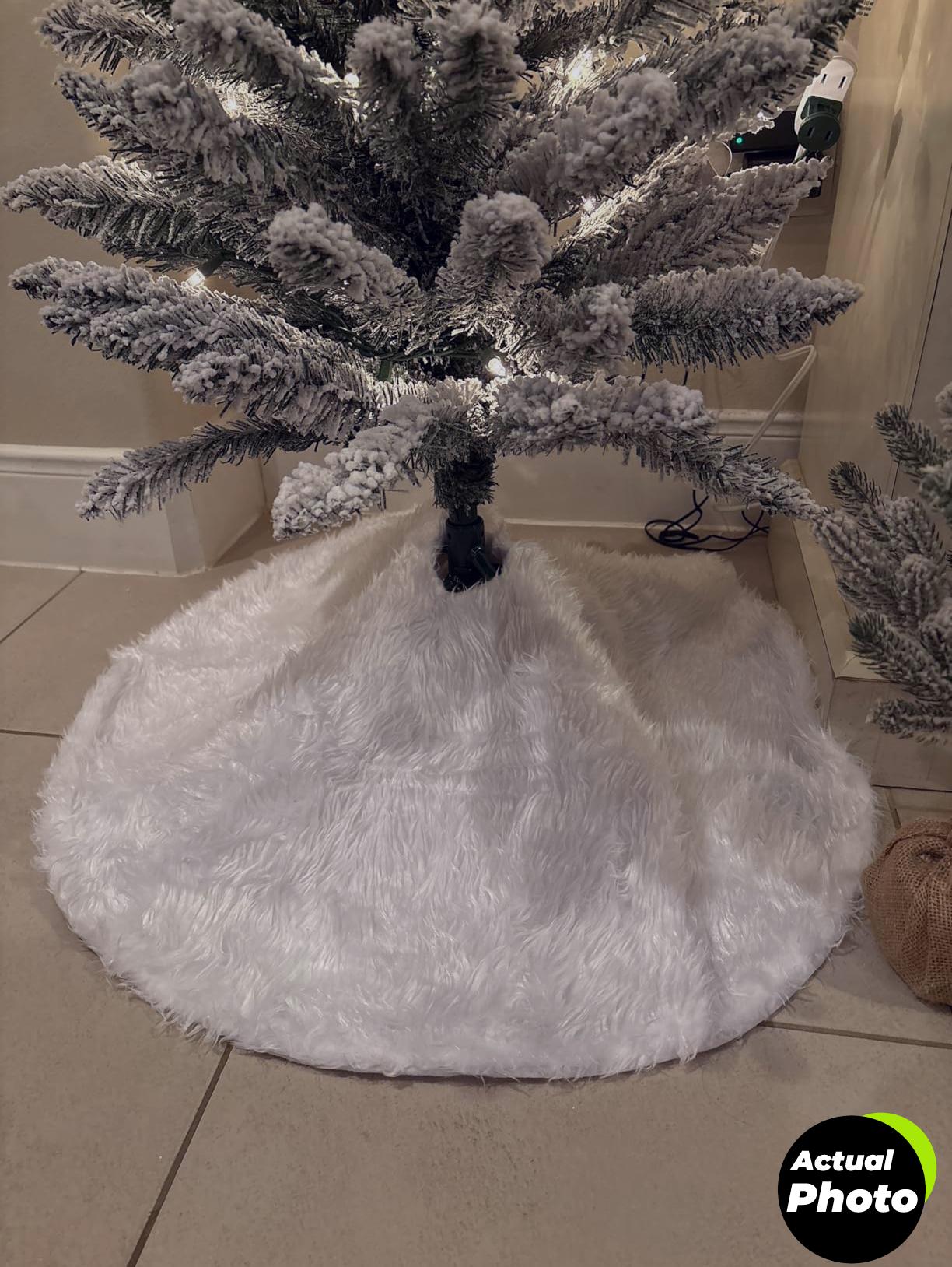 konsait-christmas-tree-skirt-round-snow-white-31inch-foto-1