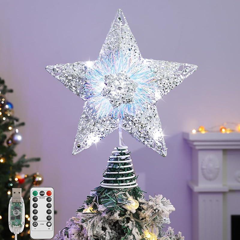 Sparkling Magic: Lewondr Star Topper Elevates Holiday Cheer!