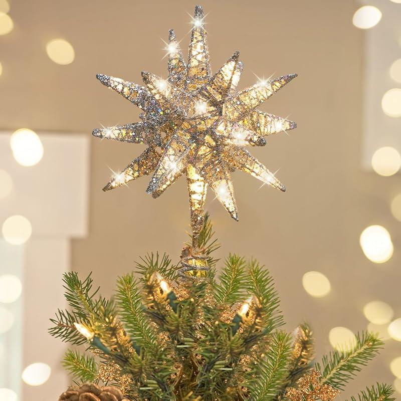 Charming Luxspire Starburst Topper Adds Sparkle to Your Tree