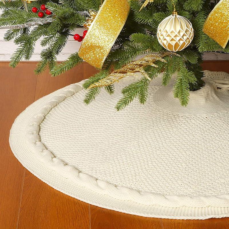 Transforming My Holiday with the Sattiyrch Luxury Knit Christmas Tree Skirt