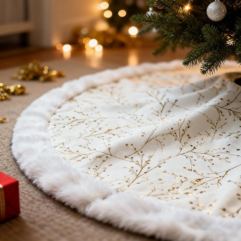 Cozy and Elegant: SYITCUN Plush Christmas Tree Skirt Delivers!