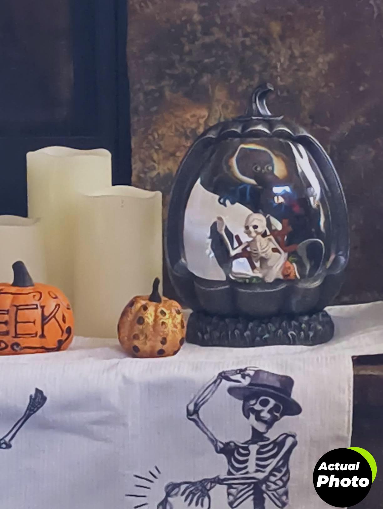 village-snow-globe-lantern-12-inch-foto-1