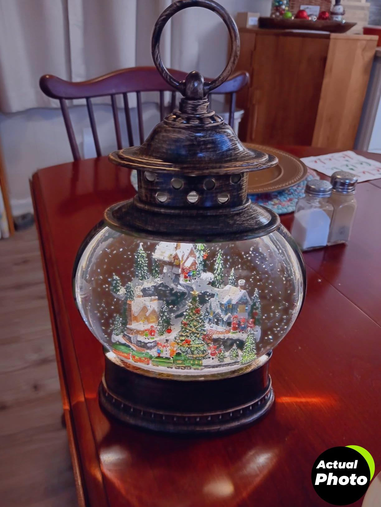 village-snow-globe-lantern-12-inch-foto-2