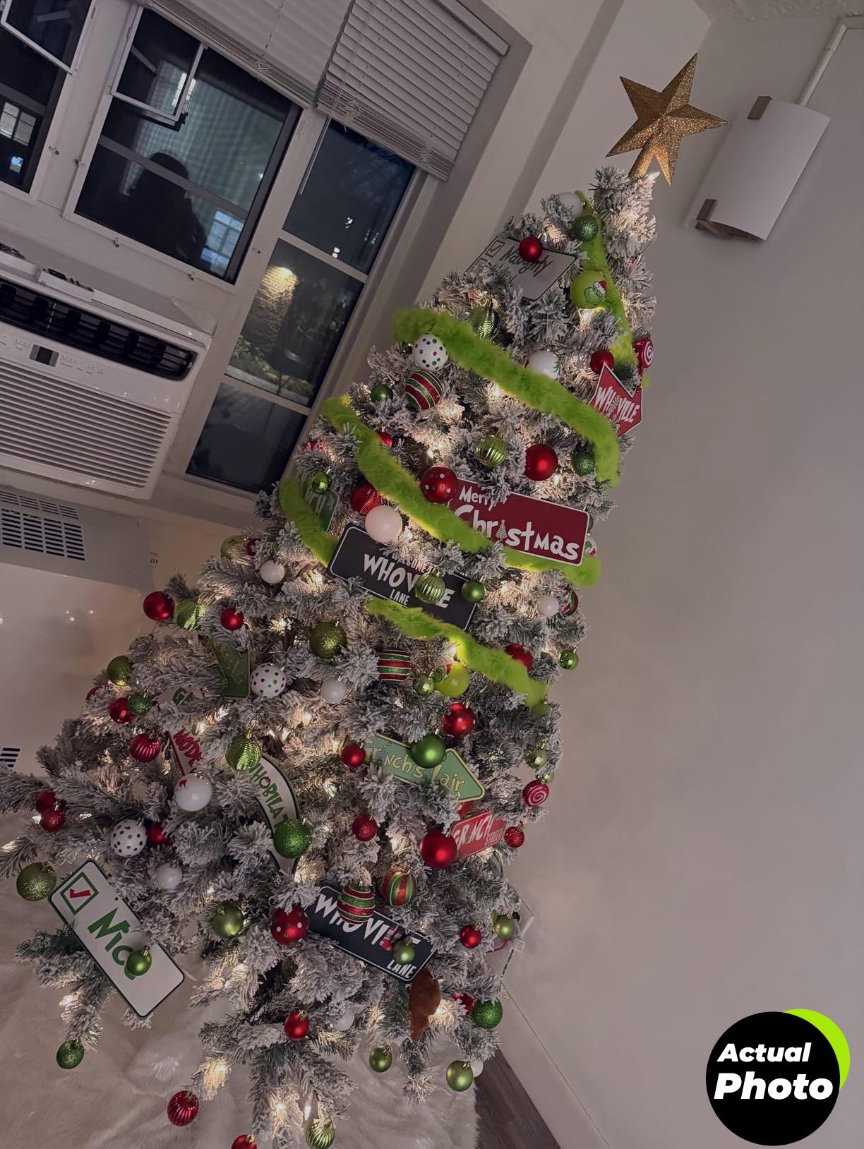 yaheetech-6ft-snow-flocked-christmas-tree-foto-3